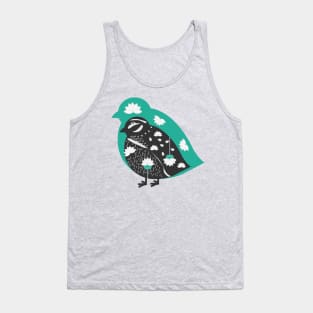 Floral quail Tank Top